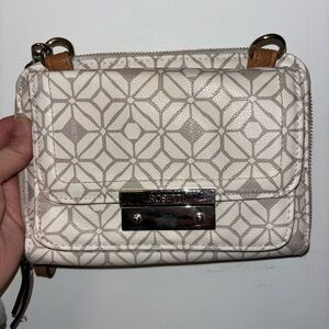 Rosetti Geometric Cream Crossbody Bag